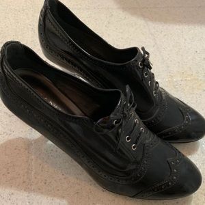 Franco Sarto Black Ribbon Heels